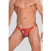 Cut4Men Brazilian Brief C4M11 Hearts Red
