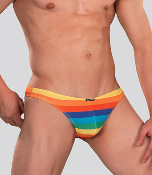 Cut4Men Low Rise Bikini Brief C4M01 Rainbow Rainbow (799)