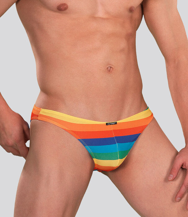 Cut4Men Low Rise Bikini Brief C4M01 Rainbow Rainbow (799)