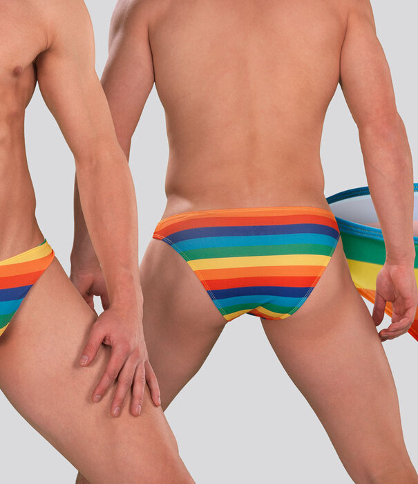 Cut4Men Low Rise Bikini Brief C4M01 Rainbow Rainbow (799)