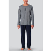 Schiesser Pyjama Long 630 Multi Blauw