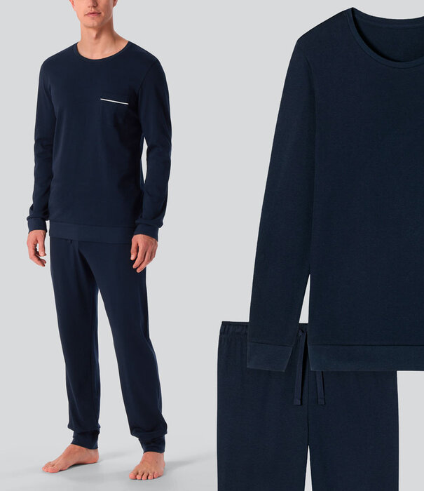 Schiesser Pyjama Long 295 Marine