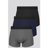 Hom Boxer Brief 3-Pack 437 Tonal Pack Zwart/Grijs/Blauw
