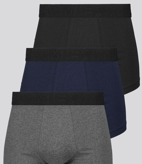 Hom Boxer Brief 3-Pack 437 Tonal Pack Zwart/Grijs/Blauw