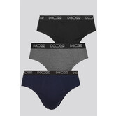 Hom Mini Slip 3-Pack 467 Boxerlines Black/Grey/Blue