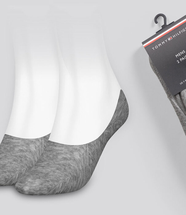 Tommy Hilfiger Footie Socks 2-Pack 001 Grey