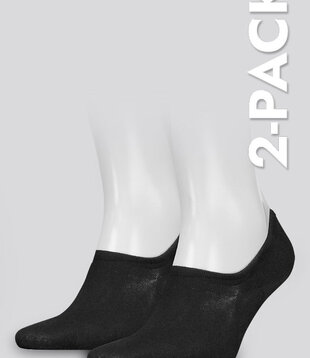 Tommy Hilfiger Footie Socks 2-Pack 001 Schwarz
