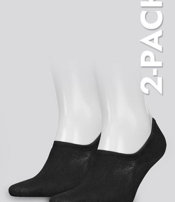 Tommy Hilfiger Footie Socks 2-Pack 001 Schwarz