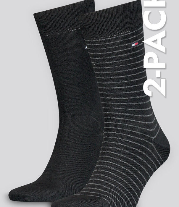 Tommy Hilfiger Small Stripe Socks 2-Pack 496 Dark Grey