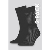 Tommy Hilfiger Small Stripe Socks 2-Pack 496 Schwarz