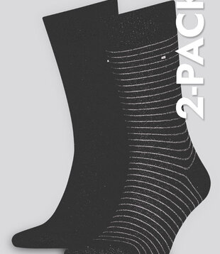 Tommy Hilfiger Small Stripe Socks 2-Pack 496 Black