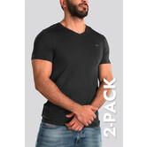 Diesel Michael V-Neck T-Shirt 2-Pack LDAS Zwart