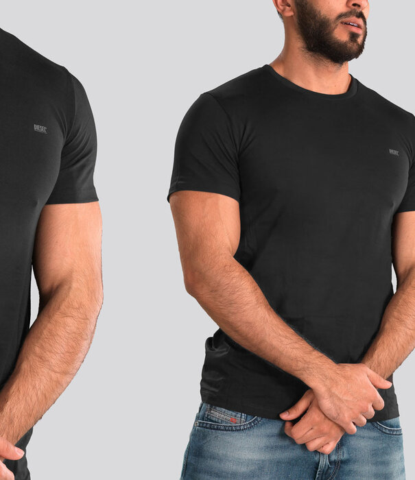 Diesel Randal Round Neck T-Shirt 2-Pack LDAS Black