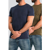 Diesel Randal Round Neck T-Shirt 2-Pack LDAS Blauw/Groen