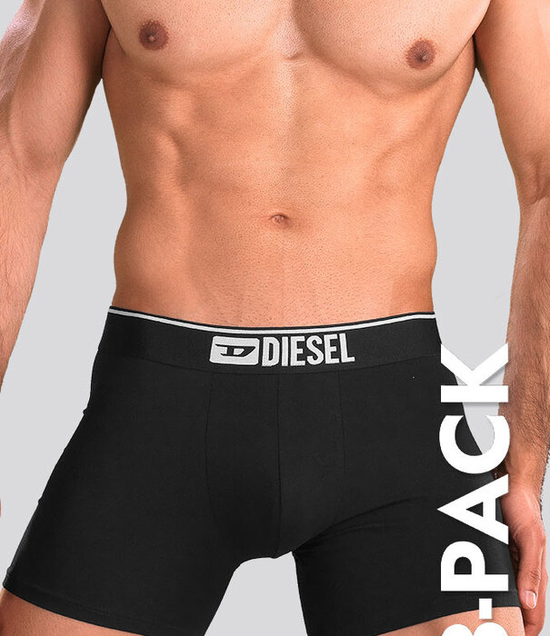 Diesel Sebastian Long Boxershort 3-Pack GDAC Schwarz