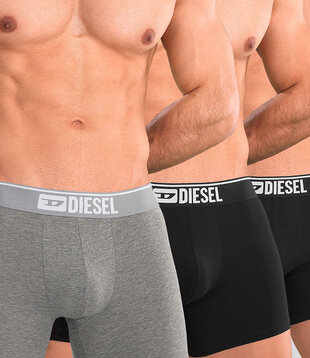 Diesel Sebastian Long Boxershort 3-Pack GDAC Schwarz/Grau
