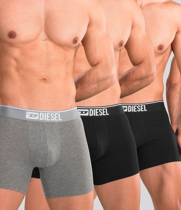 Diesel Sebastian Long Boxershort 3-Pack GDAC Black/Grey