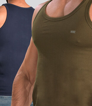Diesel Johnny Tanktop 2-Pack LDAS Blauw/Groen