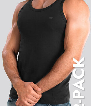 Diesel Johnny Tanktop 2-Pack LDAS Schwarz