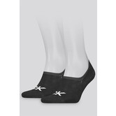 Calvin Klein Footie High Cut Logo Socks 2-Pack 716 Zwart