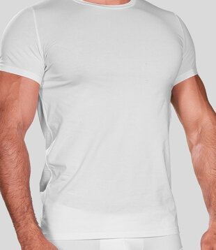 Hom Supreme Cotton Crew Neck T-Shirt 330 Wit