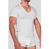 Hom Supreme Cotton V Neck T-Shirt 331 Wit