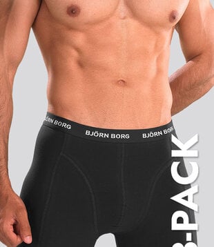 Bjorn Borg Essential Boxershort 3-Pack 1024 Schwarz