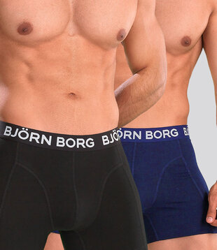 Bjorn Borg Core Boxershort 2-Pack 1005 Blau/Schwarz