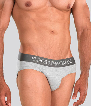 Emporio Armani Iconic Logoband Slip CC729 Grau