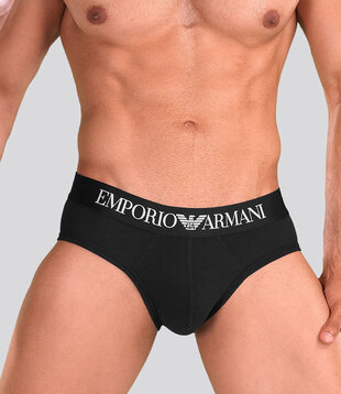 Emporio Armani Iconic Logoband Slip CC729 Schwarz