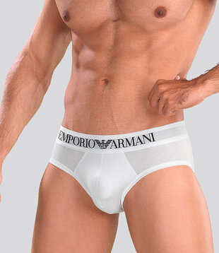 Emporio Armani Iconic Logoband Slip CC729 Weiß