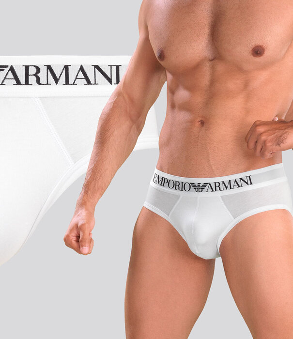 Emporio Armani Iconic Logoband Slip CC729 Wit
