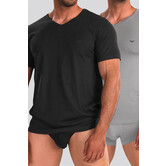 Emporio Armani Essential Core V-Neck T-Shirt 2-Pack CC717 Black/Grey