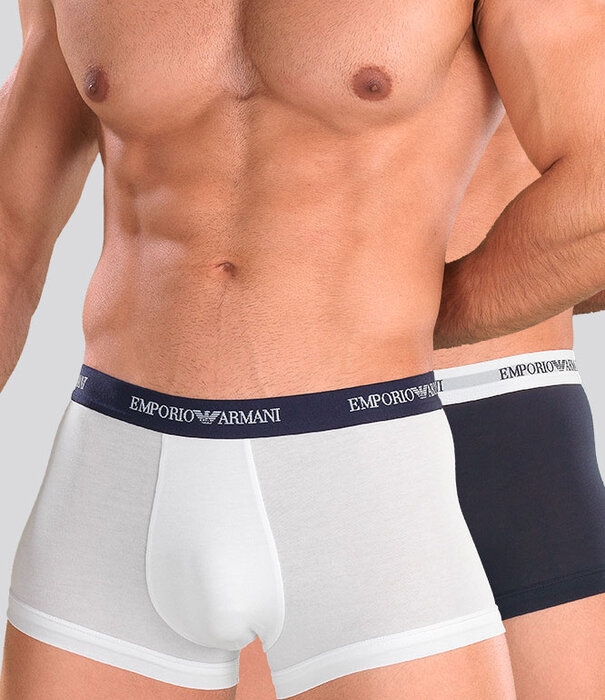 Emporio Armani Essential Core Logoband Trunk 2-Pack CC717 Blue/White