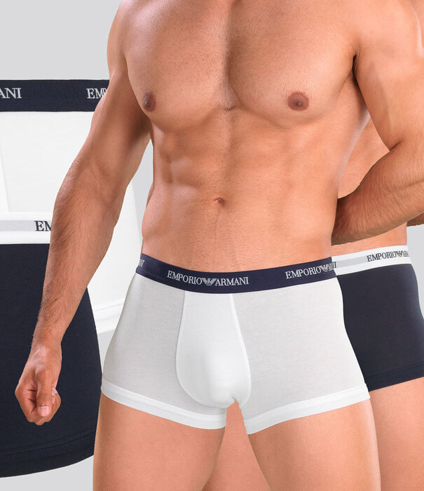 Emporio Armani Essential Core Logoband Trunk 2-Pack CC717 Blue/White