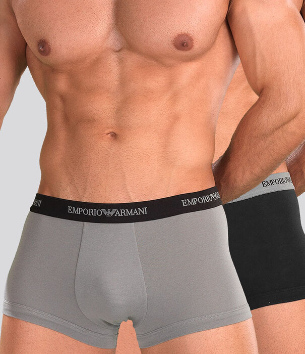 Emporio Armani Essential Core Logoband Trunk 2-Pack CC717 Black/Grey