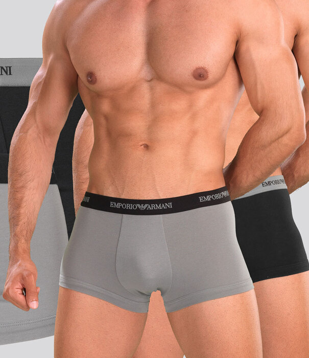 Emporio Armani Essential Core Logoband Trunk 2-Pack CC717 Black/Grey