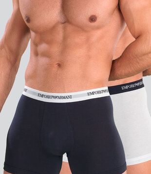 Emporio Armani Essential Core Logoband Boxer Brief 2-Pack CC717 Blue/White