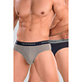 Emporio Armani Essential Core Logoband Slip 2-Pack CC717 Grau/Blau