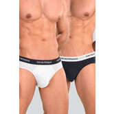 Emporio Armani Essential Core Logoband Slip 2-Pack CC717 Blauw/Wit