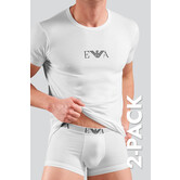 Emporio Armani Essential Monogram T-Shirt 2-Pack CC715 White