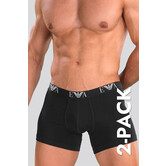 Emporio Armani Essential Monogram Boxer 2-Pack CC715 Black