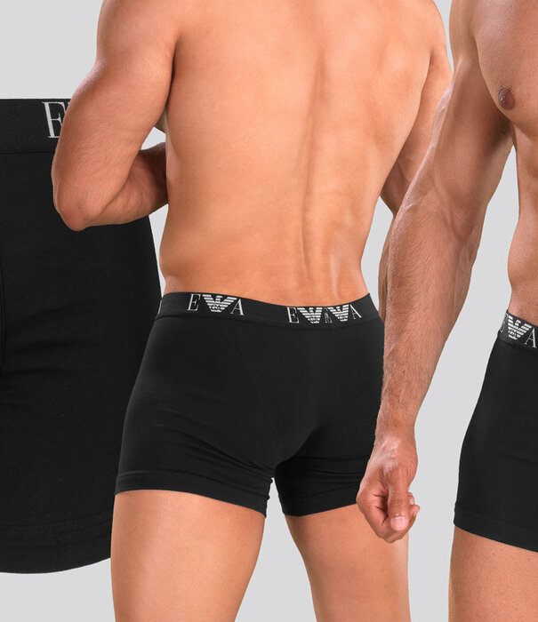 Emporio Armani Essential Monogram Boxer 2-Pack CC715 Schwarz
