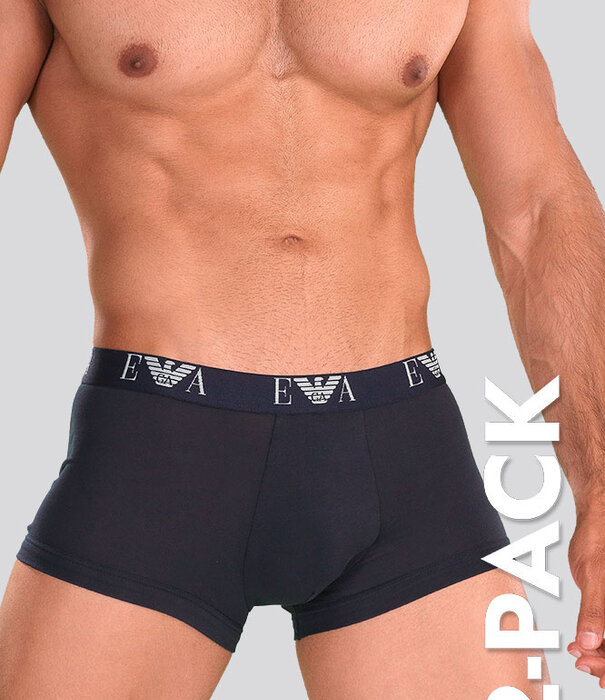 Emporio Armani Essential Monogram Trunk 2-Pack CC715 Navy