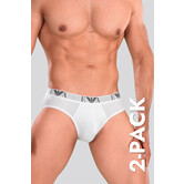 Emporio Armani Essential Monogram Slip 2-Pack CC715 White