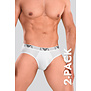 Emporio Armani Essential Monogram Slip 2-Pack CC715 Weiß