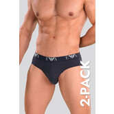 Emporio Armani Essential Monogram Slip 2-Pack CC715 Marine