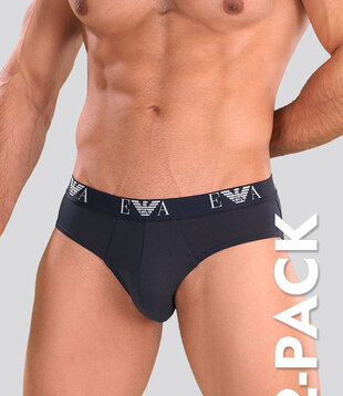 Emporio Armani Essential Monogram Slip 2-Pack CC715 Marine