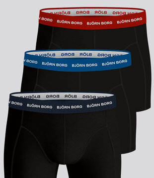 Bjorn Borg Contrast Solids Sammy Boxershort 3-Pack 1028 Schwarz