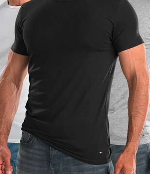 Tommy Hilfiger Premium Essentials Crew Neck T-Shirt 3-Pack 187 White/Black/Grey